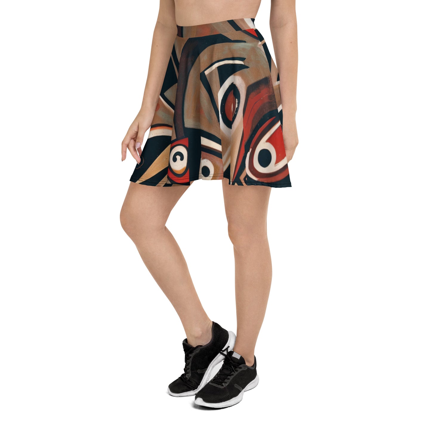 DMV 1591 Retro Art Skater Skirt