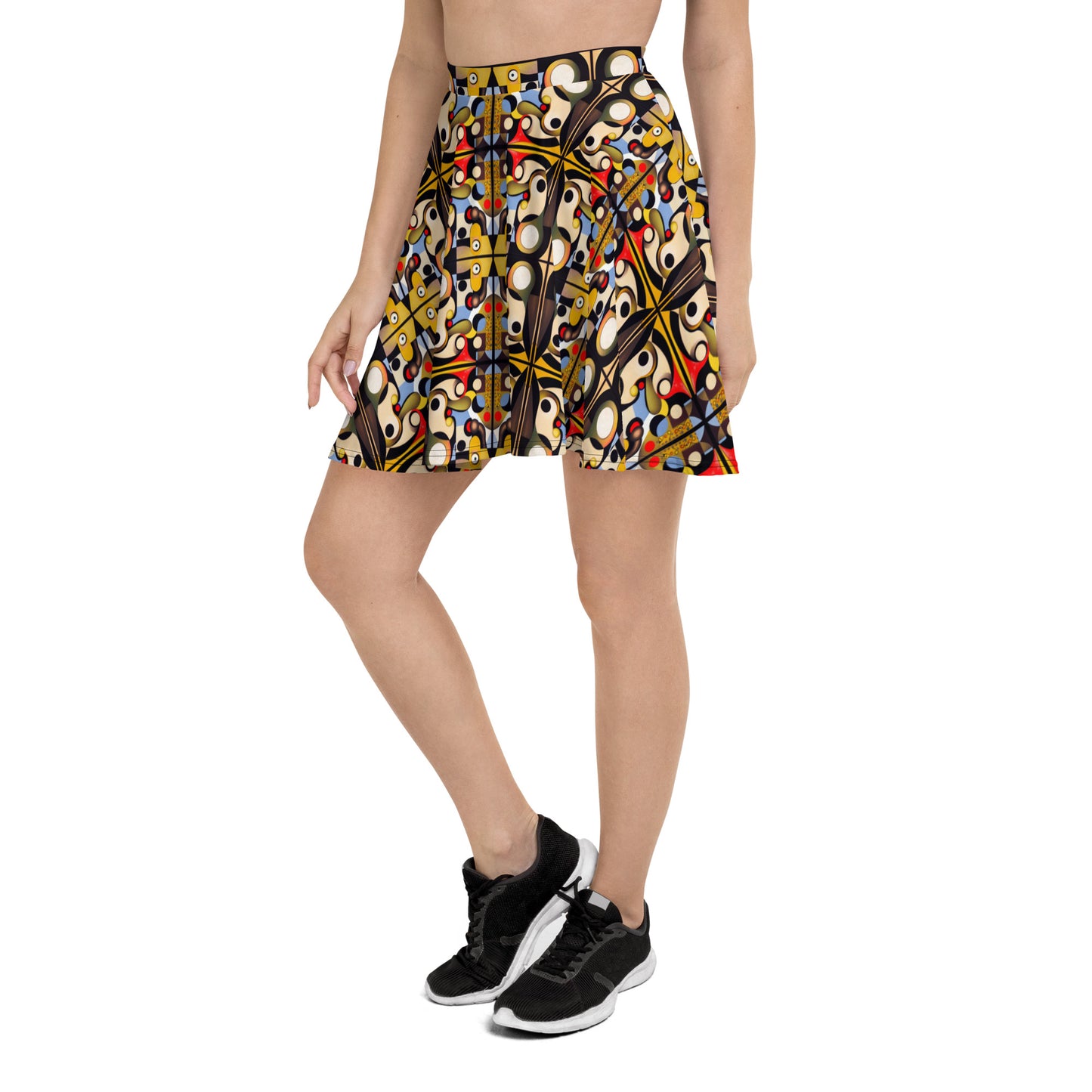 DMV 1724 Vintage Artsy Skater Skirt