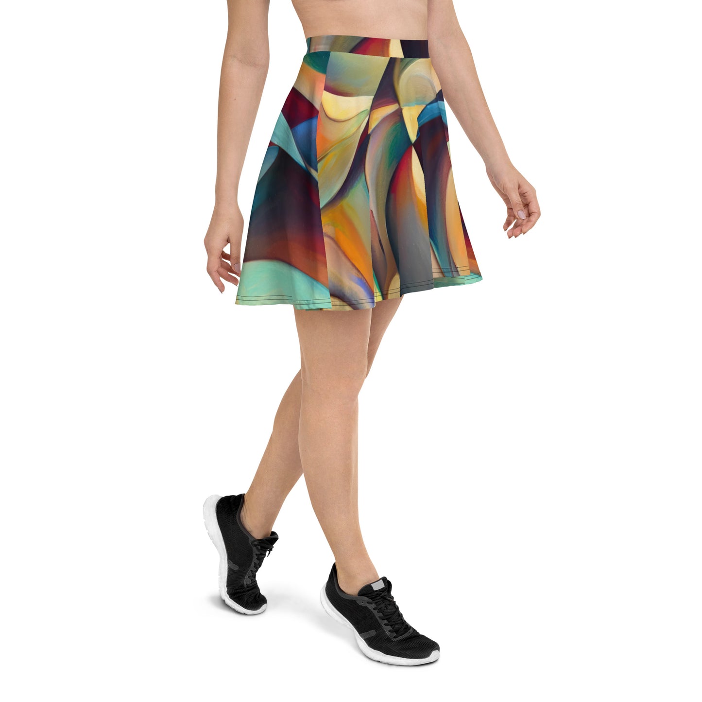 DMV 0243 Abstract Art Skater Skirt