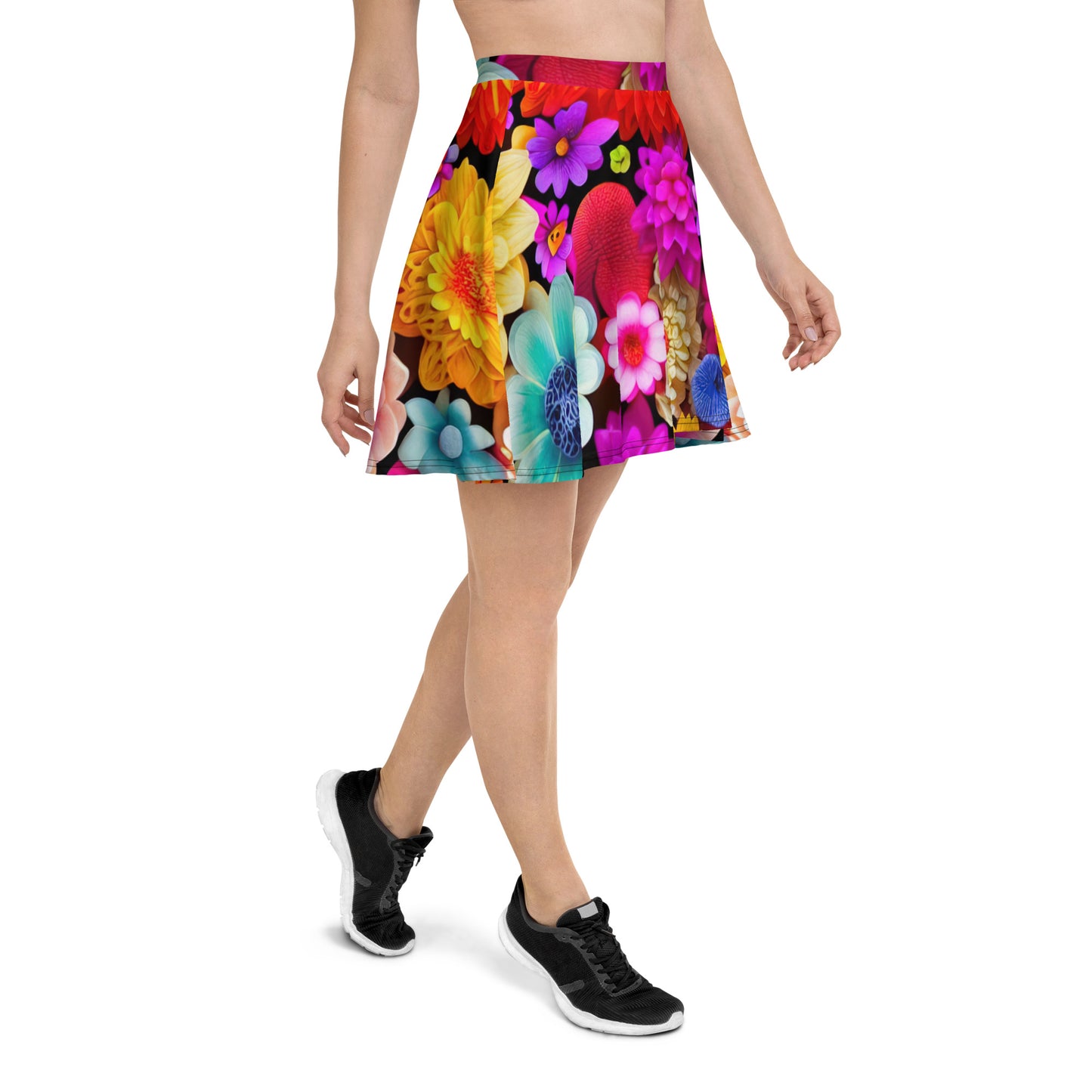 DMV 0238 Floral Skater Skirt