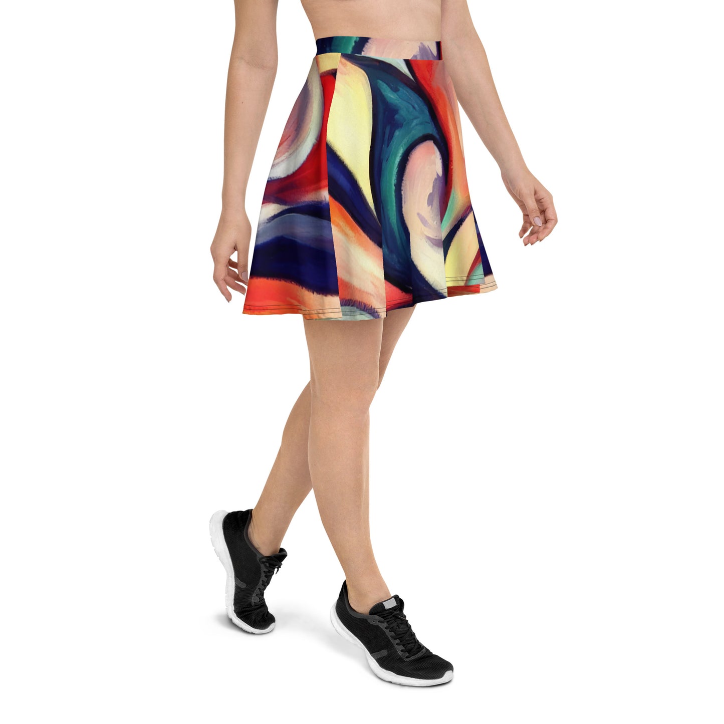 DMV 0277 Abstract Art Skater Skirt