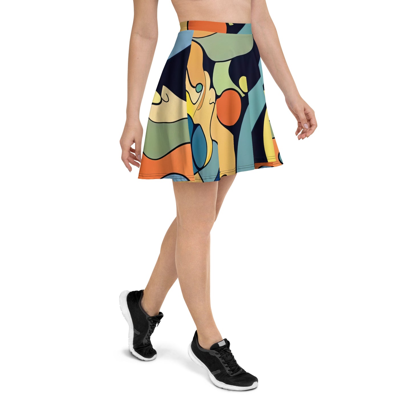 DMV 0242 Retro Art Skater Skirt