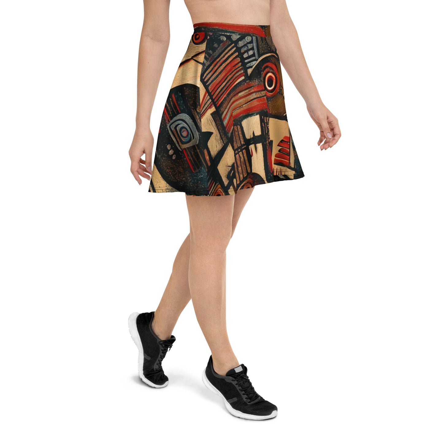 DMV 0256 Retro Art Skater Skirt