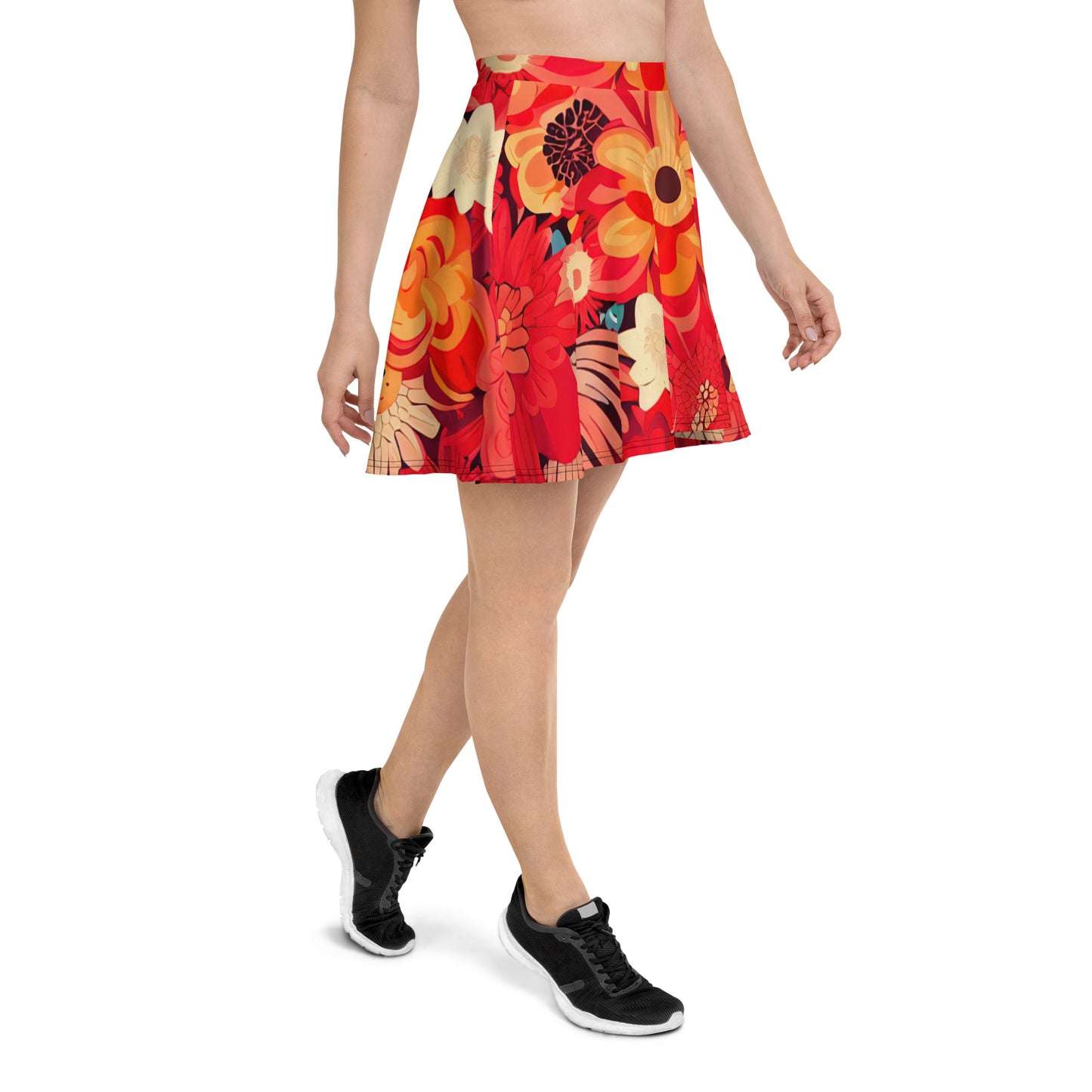 DMV 0105 Floral Skater Skirt