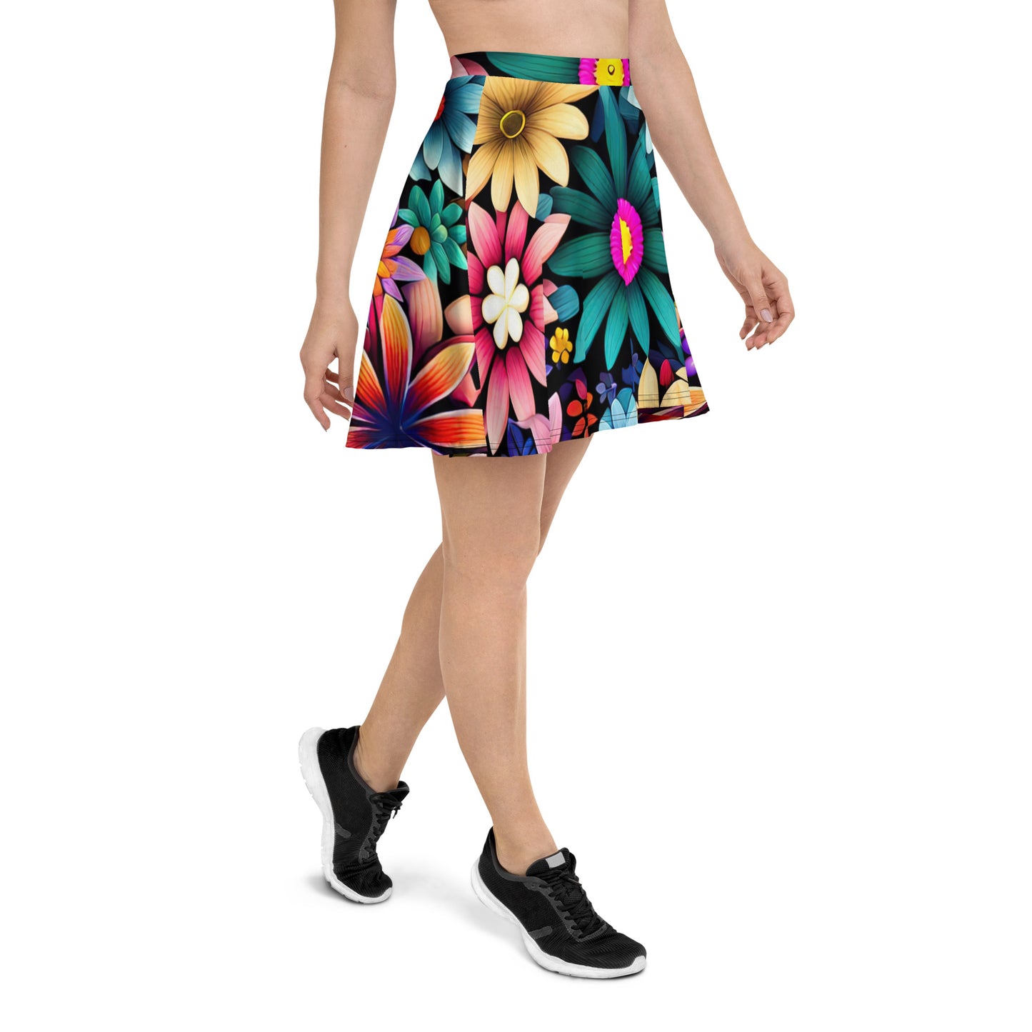 DMV 0265 Floral Skater Skirt