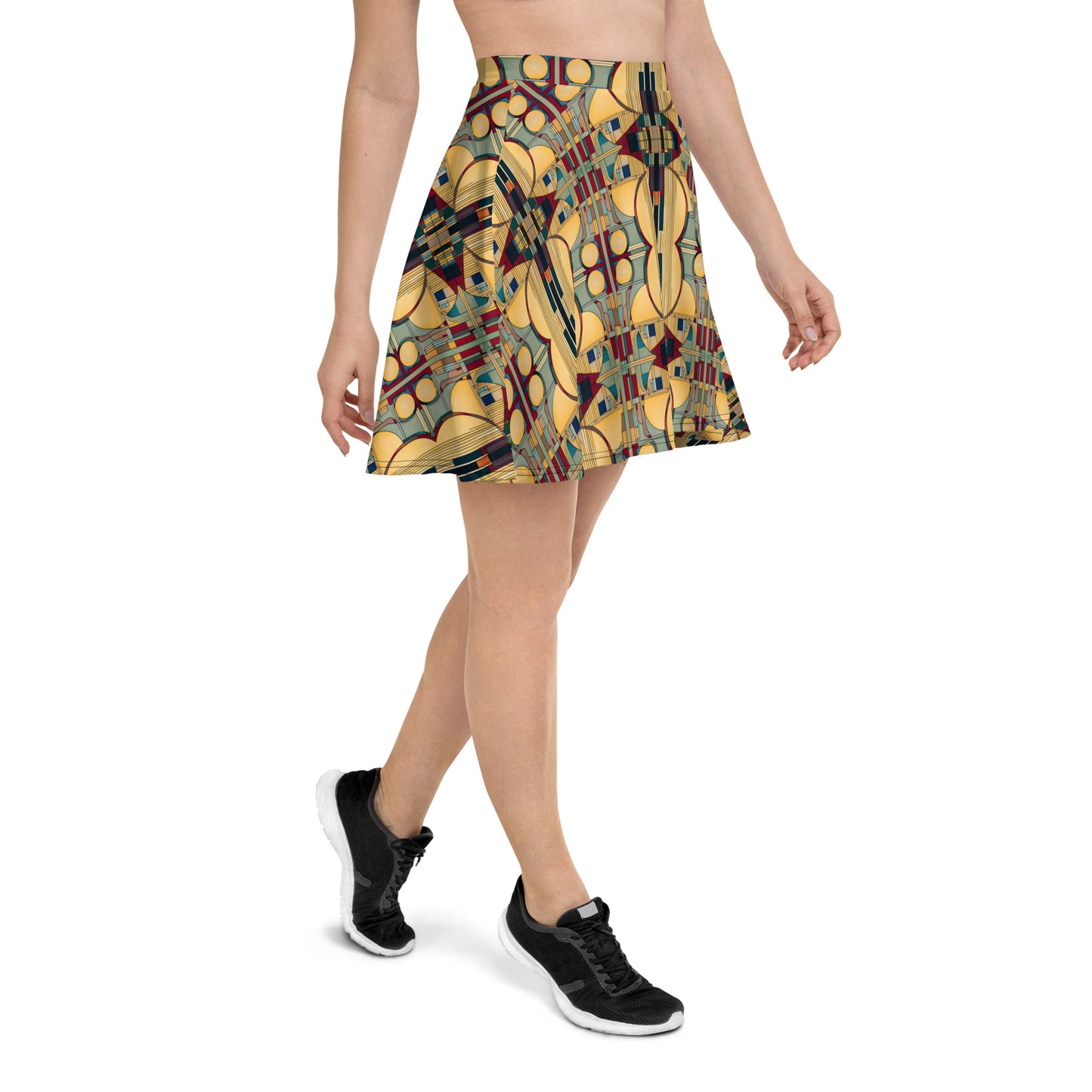 DMV 0224 Geo Boho Skater Skirt