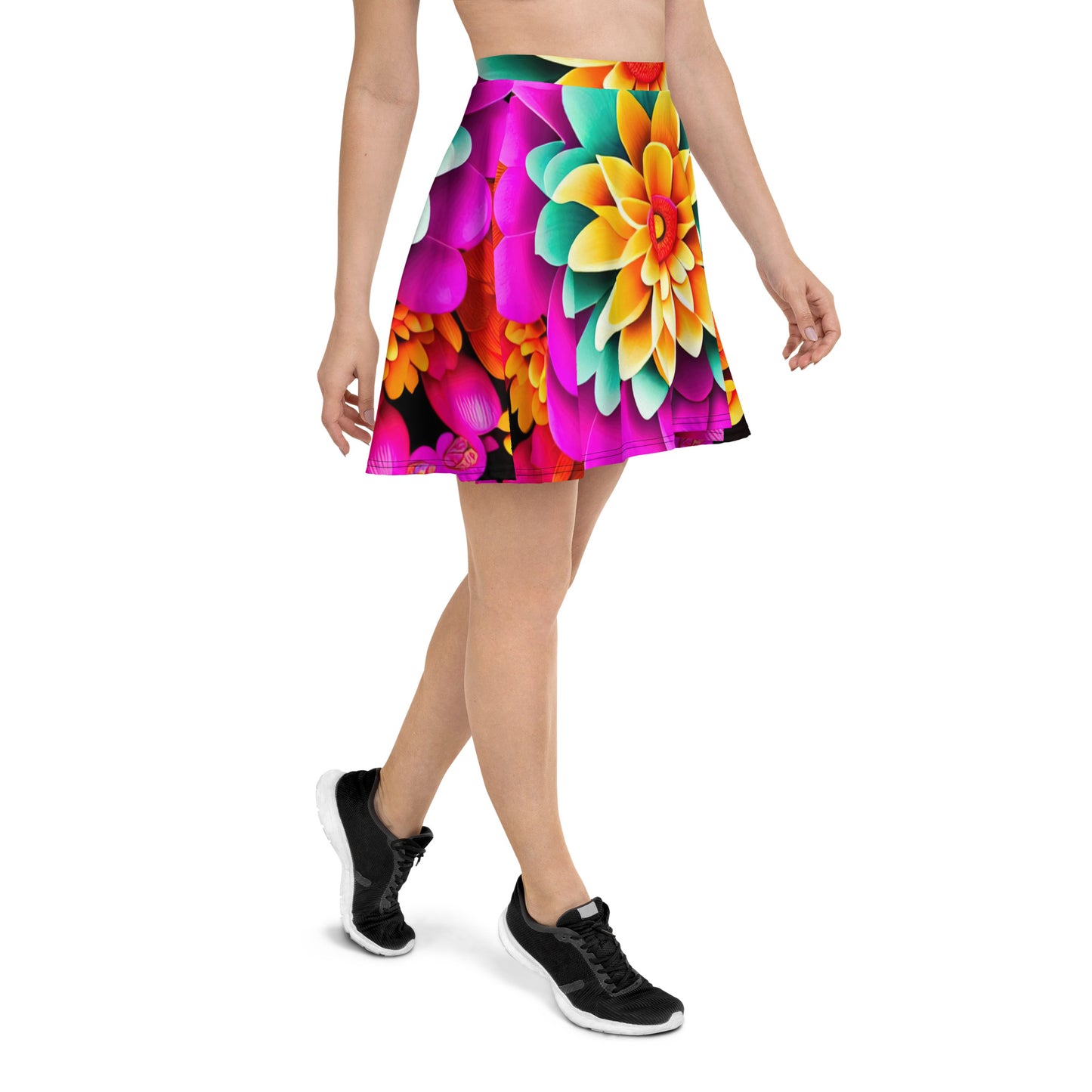 DMV 0250 Floral Skater Skirt