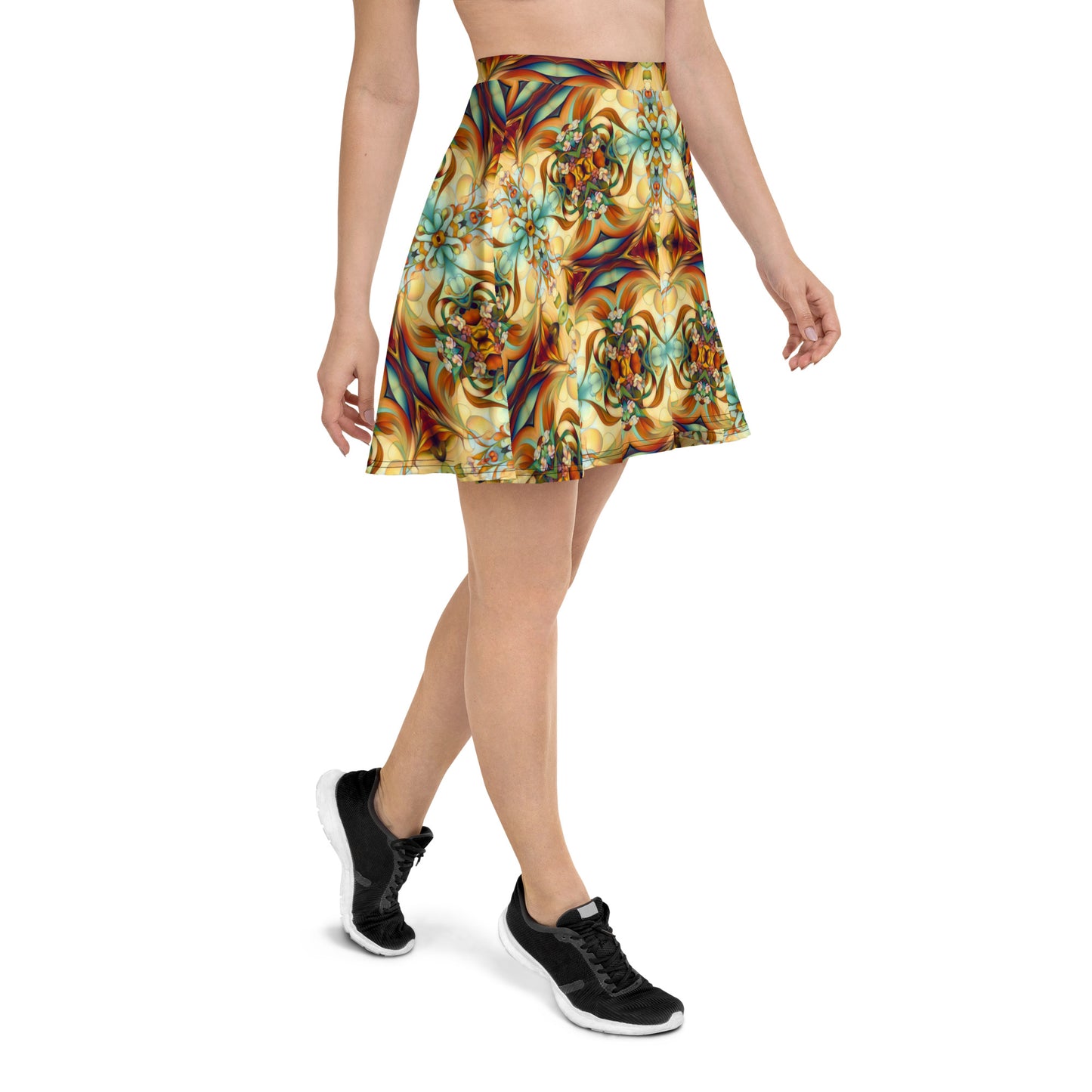 DMV 0123 Chic Boho Skater Skirt