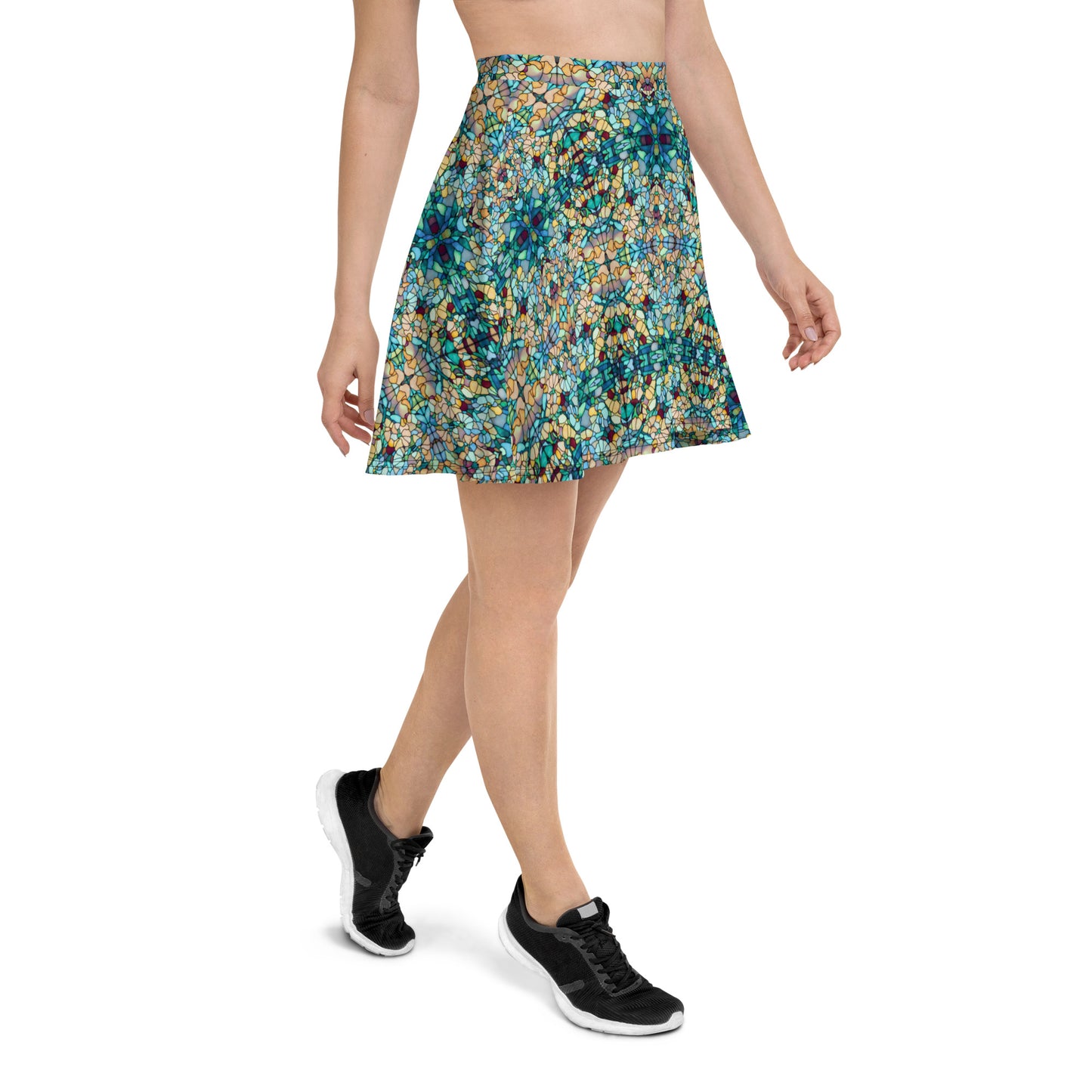 DMV 0254 Chic Boho Skater Skirt