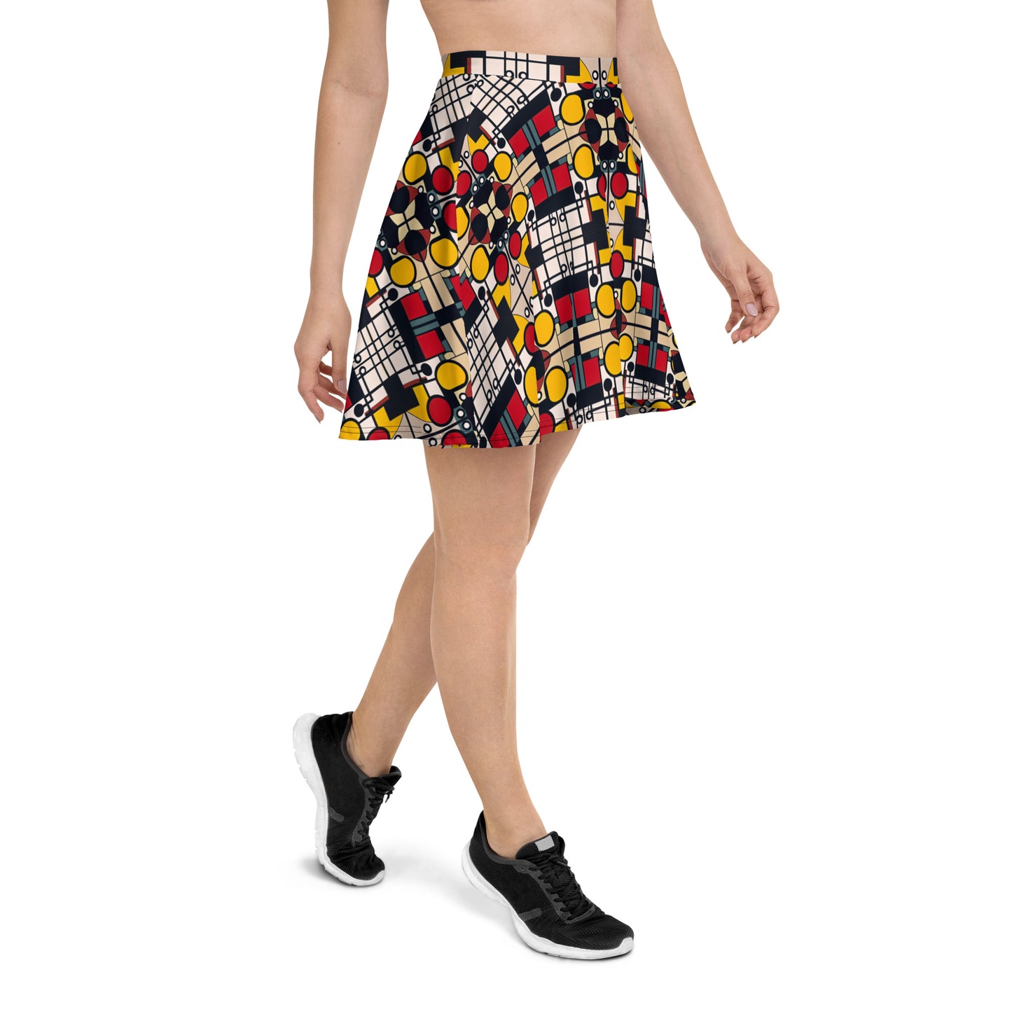 DMV 0142 Geo Boho Skater Skirt