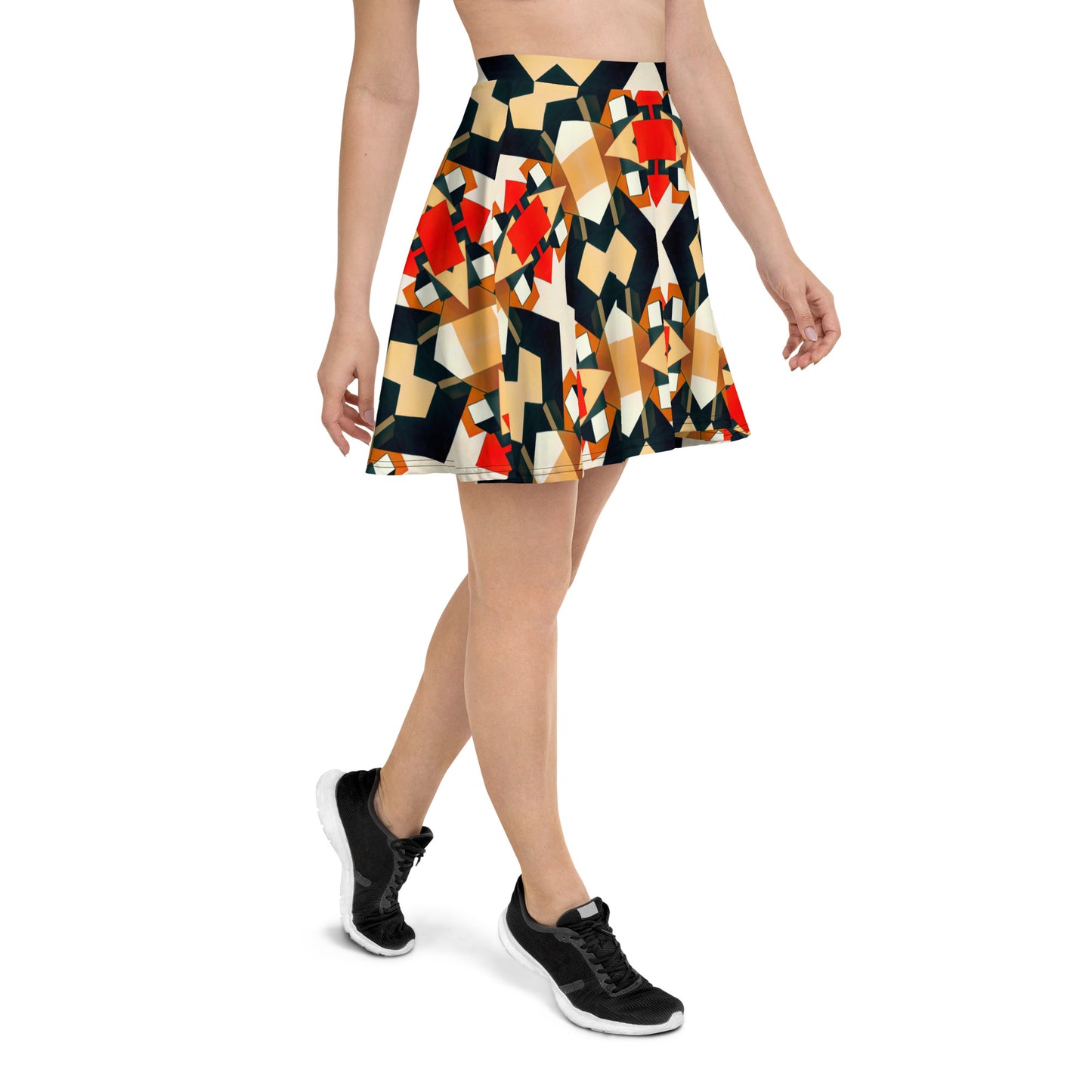 DMV 0138 Geo Boho Skater Skirt