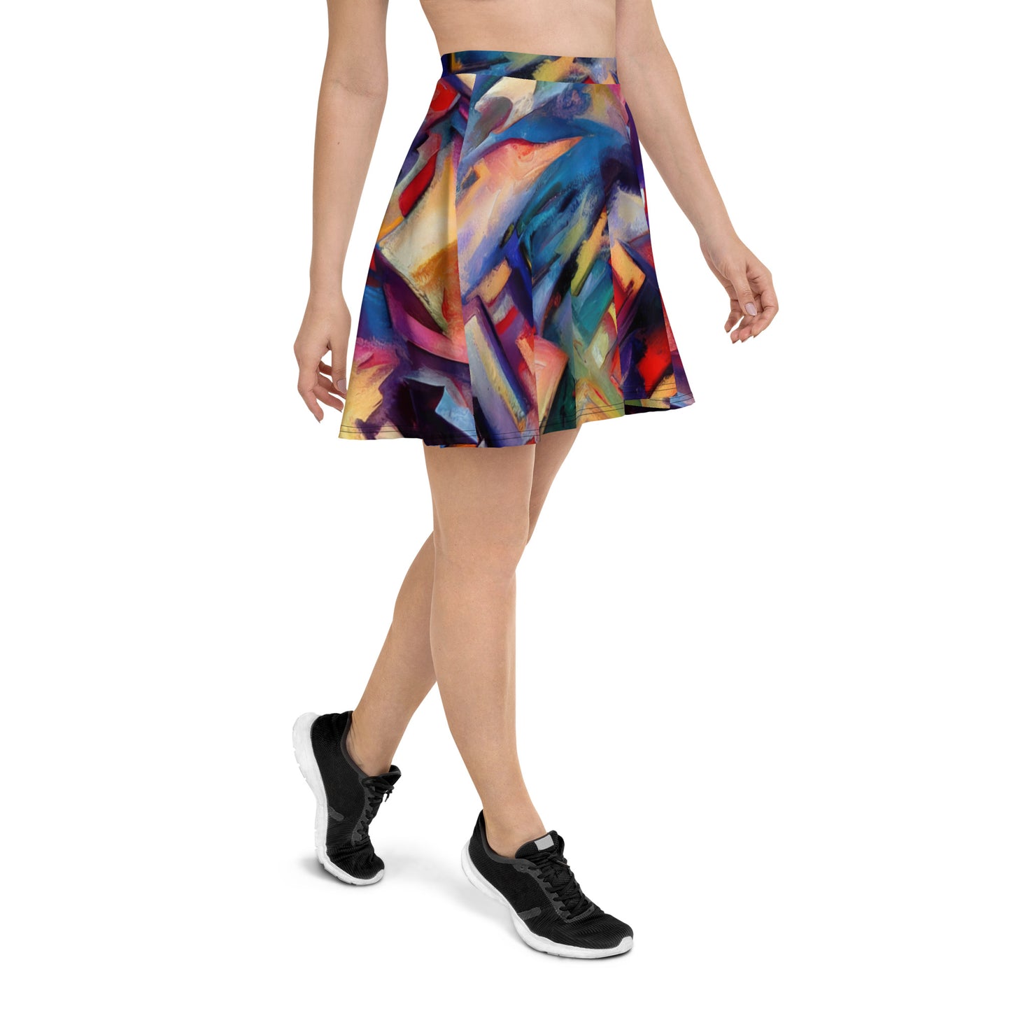 DMV 0308 Abstract Art Skater Skirt