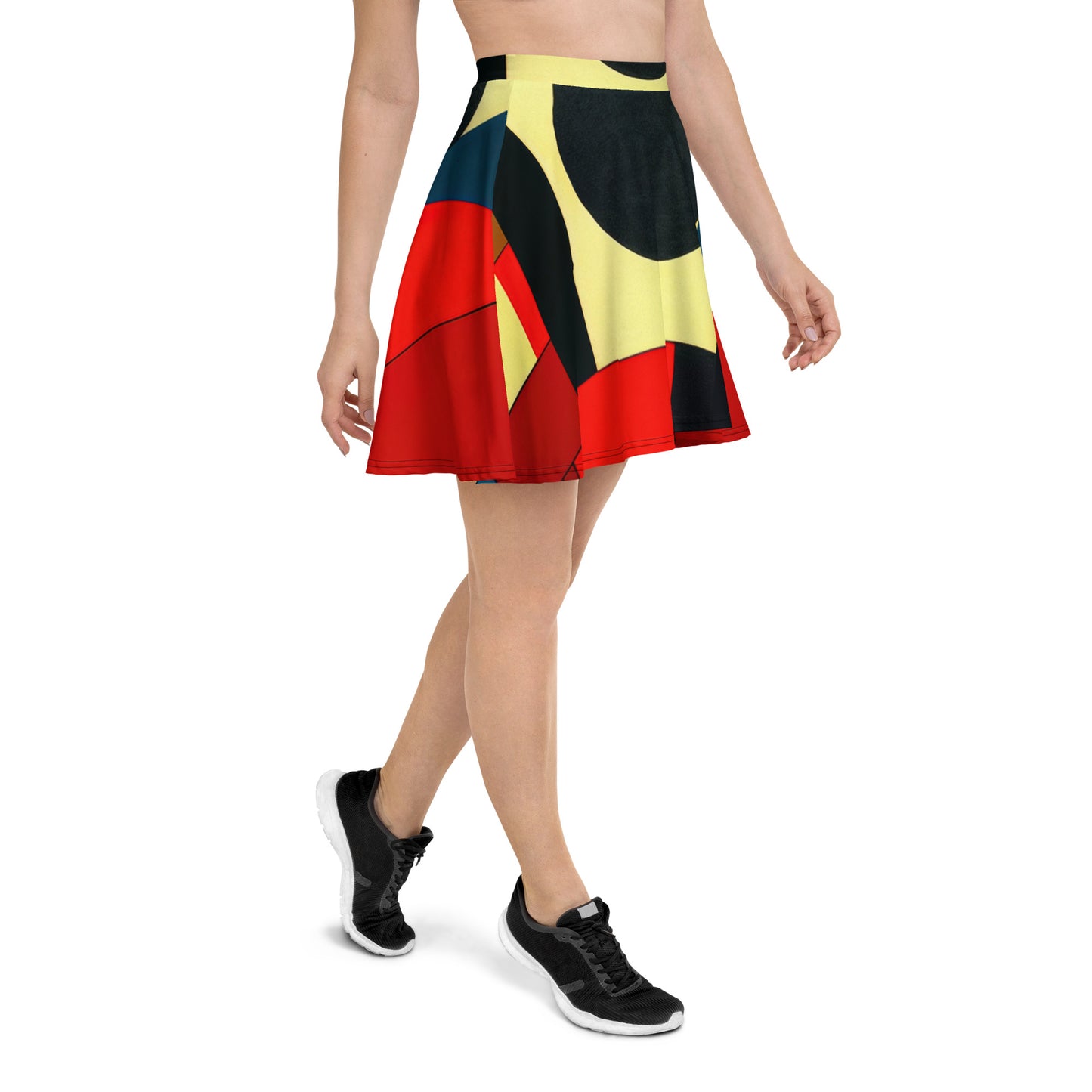 DMV 1351 Abstract Art Skater Skirt