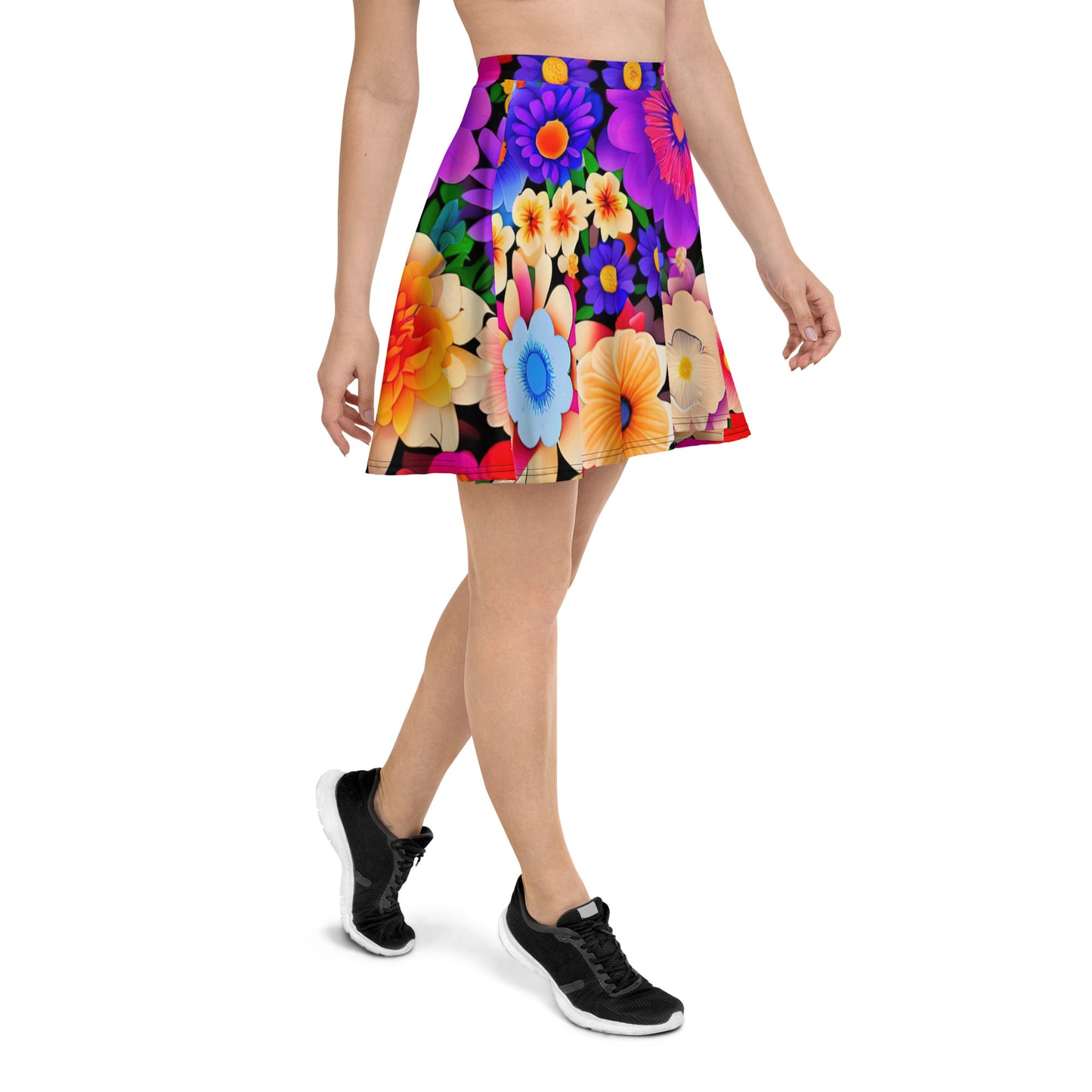 DMV 0309 Floral Skater Skirt