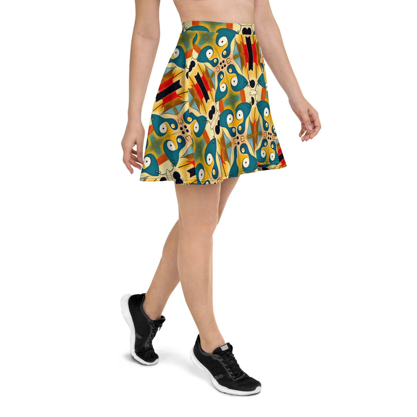 DMV 1526 Vintage Artsy Skater Skirt