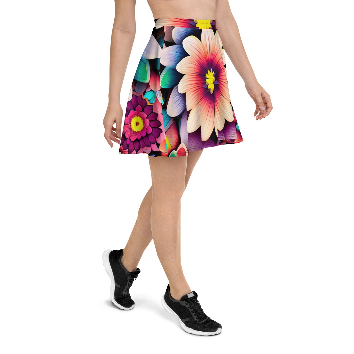 DMV 0515 Floral Skater Skirt