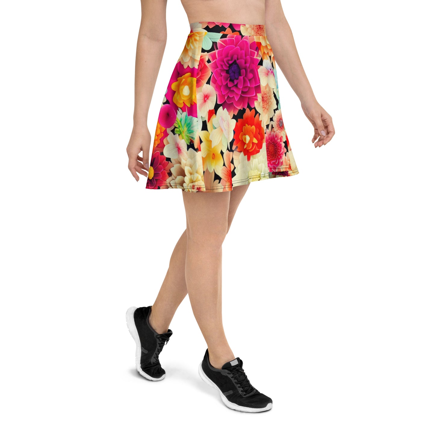 DMV 0424 Floral Skater Skirt