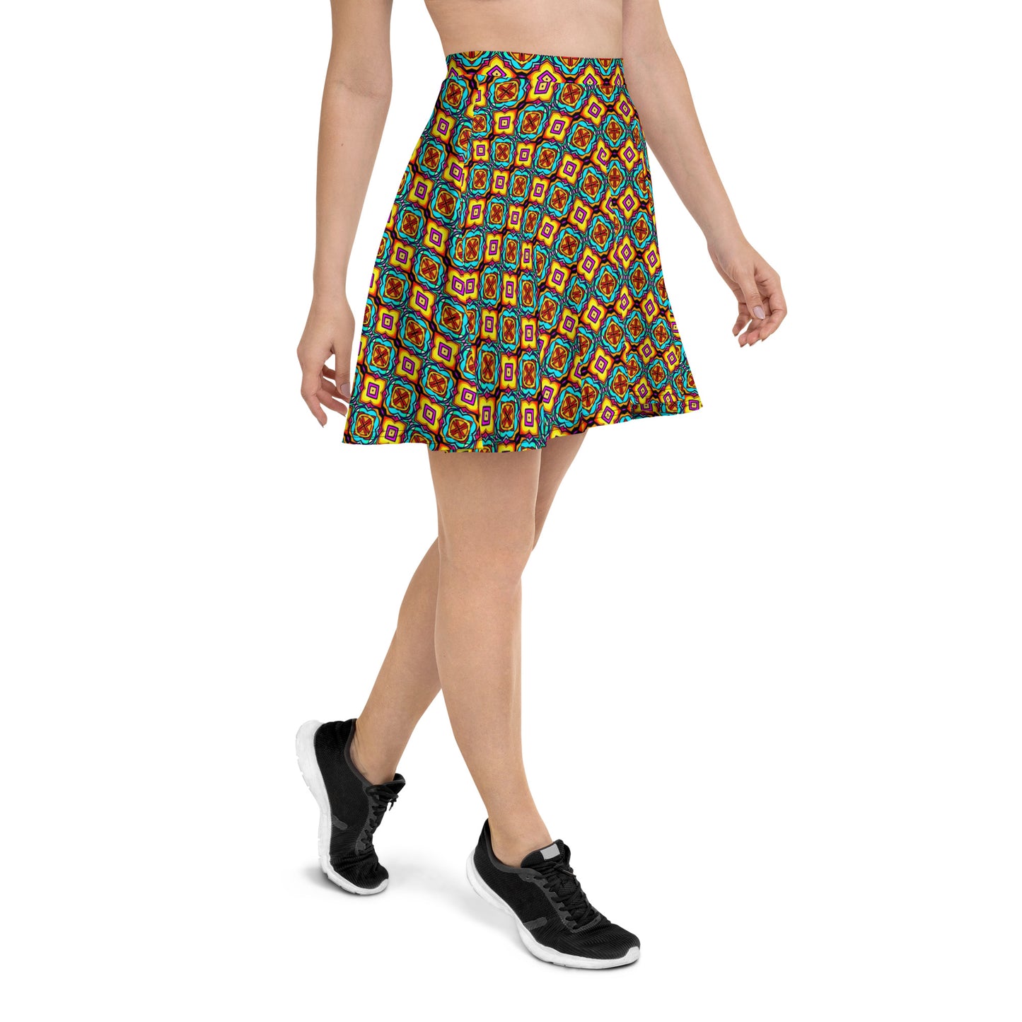 DMV 0526 Chic Boho Skater Skirt