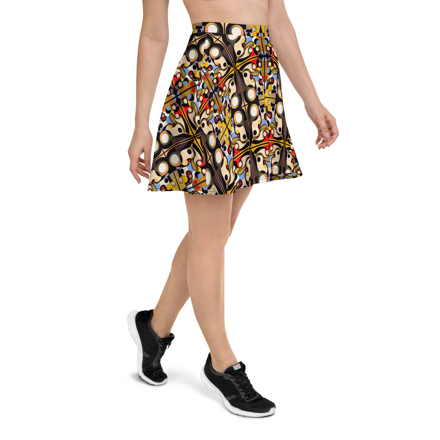 DMV 1724 Vintage Artsy Skater Skirt