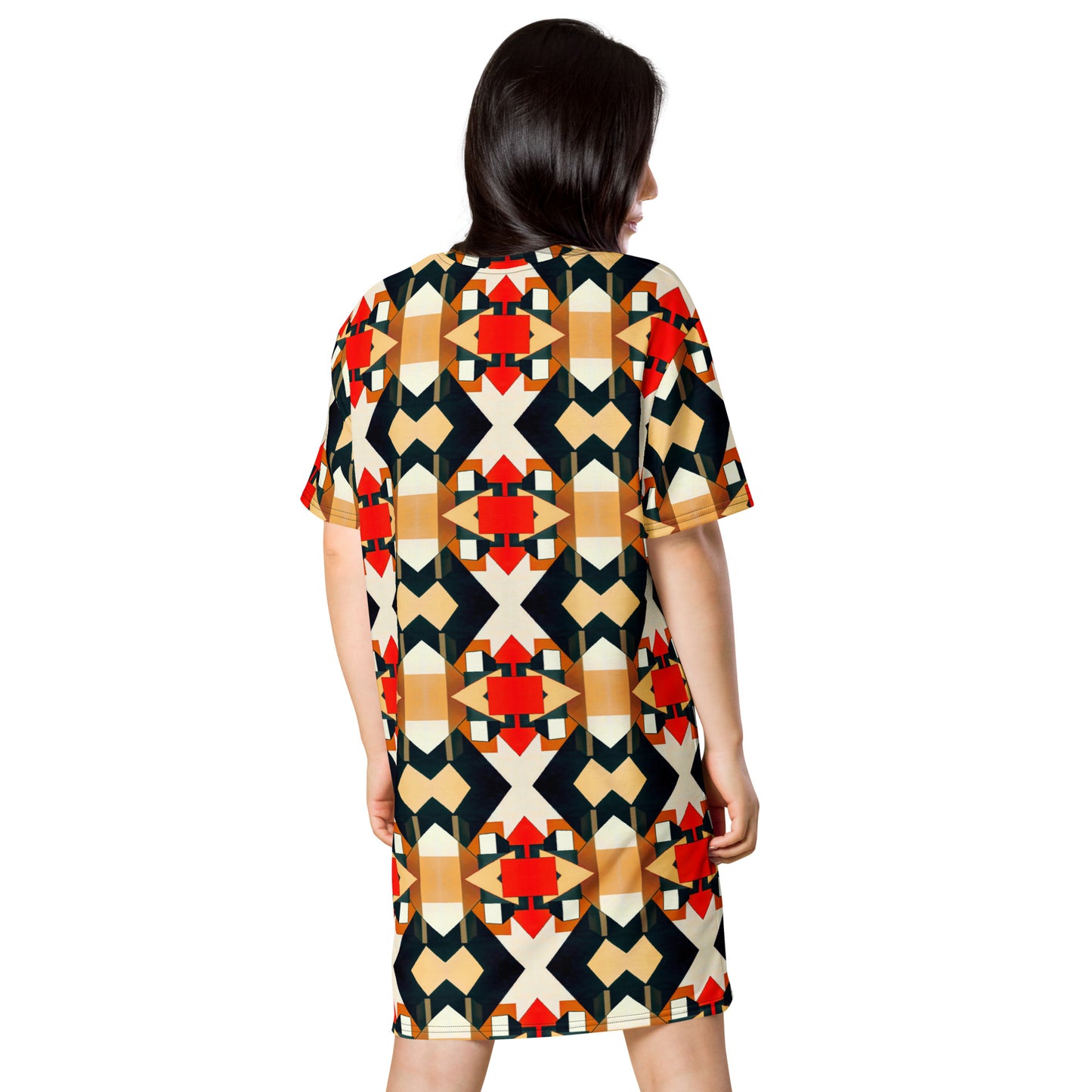 DMV 0138 Geo Boho T-shirt dress