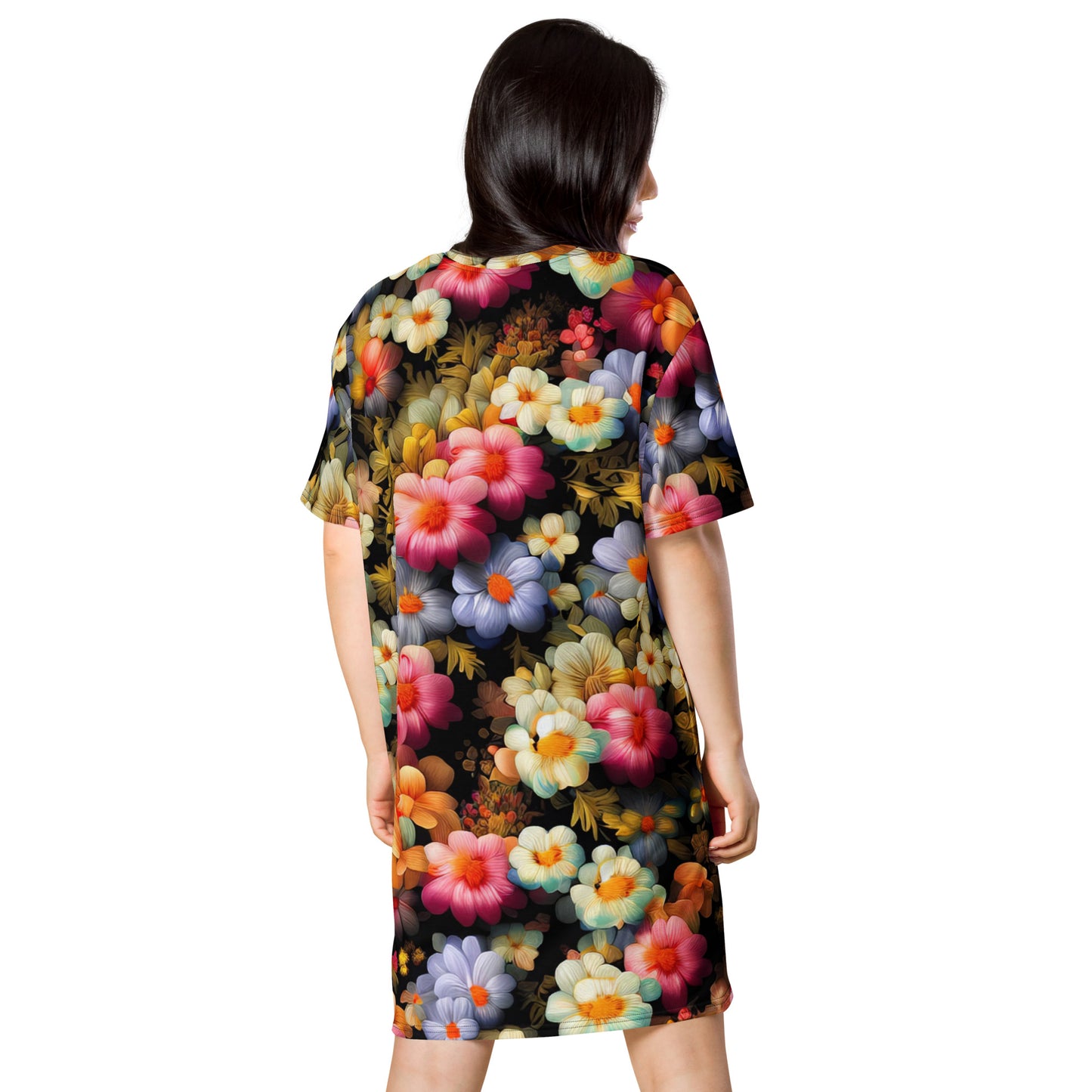 DMV 1522 Floral T-shirt dress