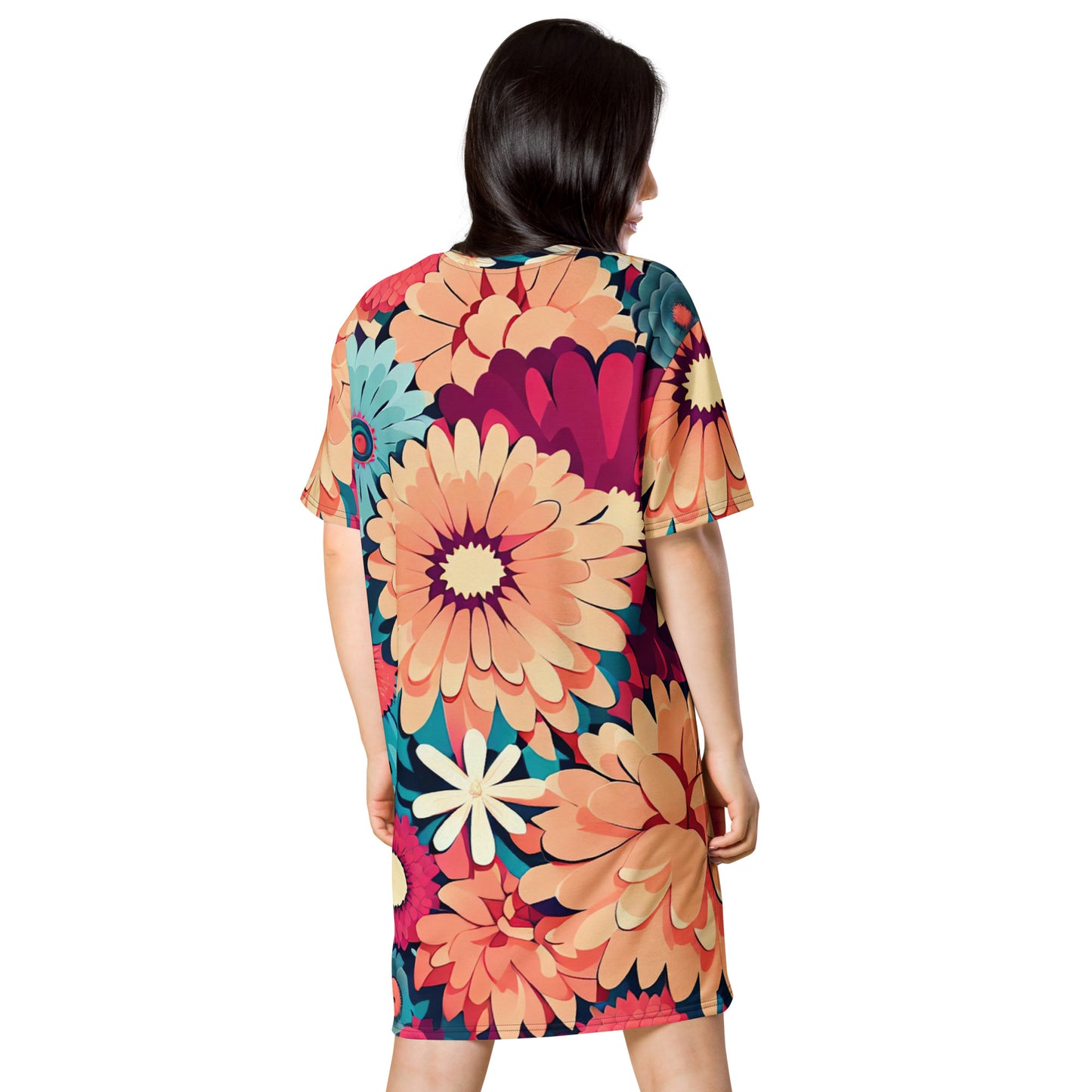 DMV 0293 Floral T-shirt dress