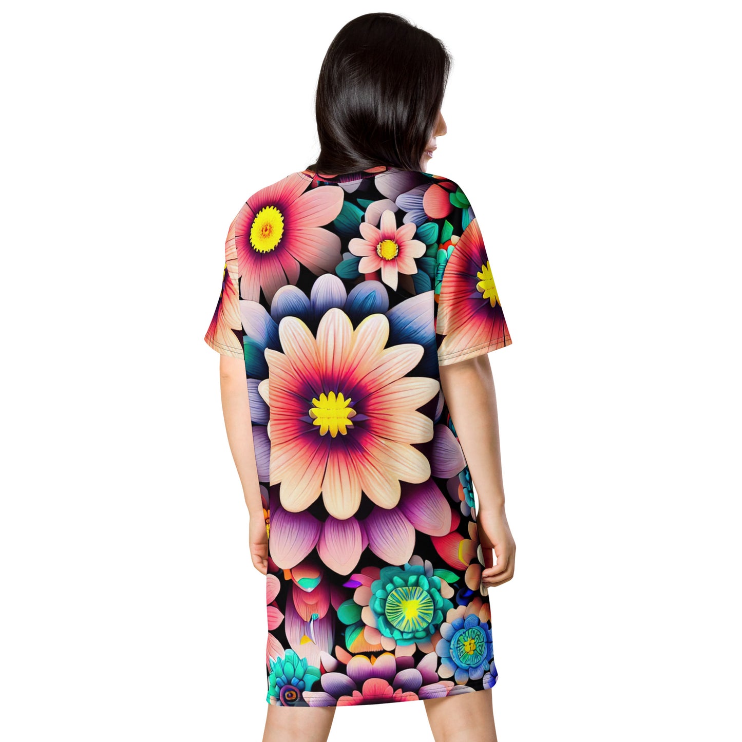 DMV 0515 Floral T-shirt dress