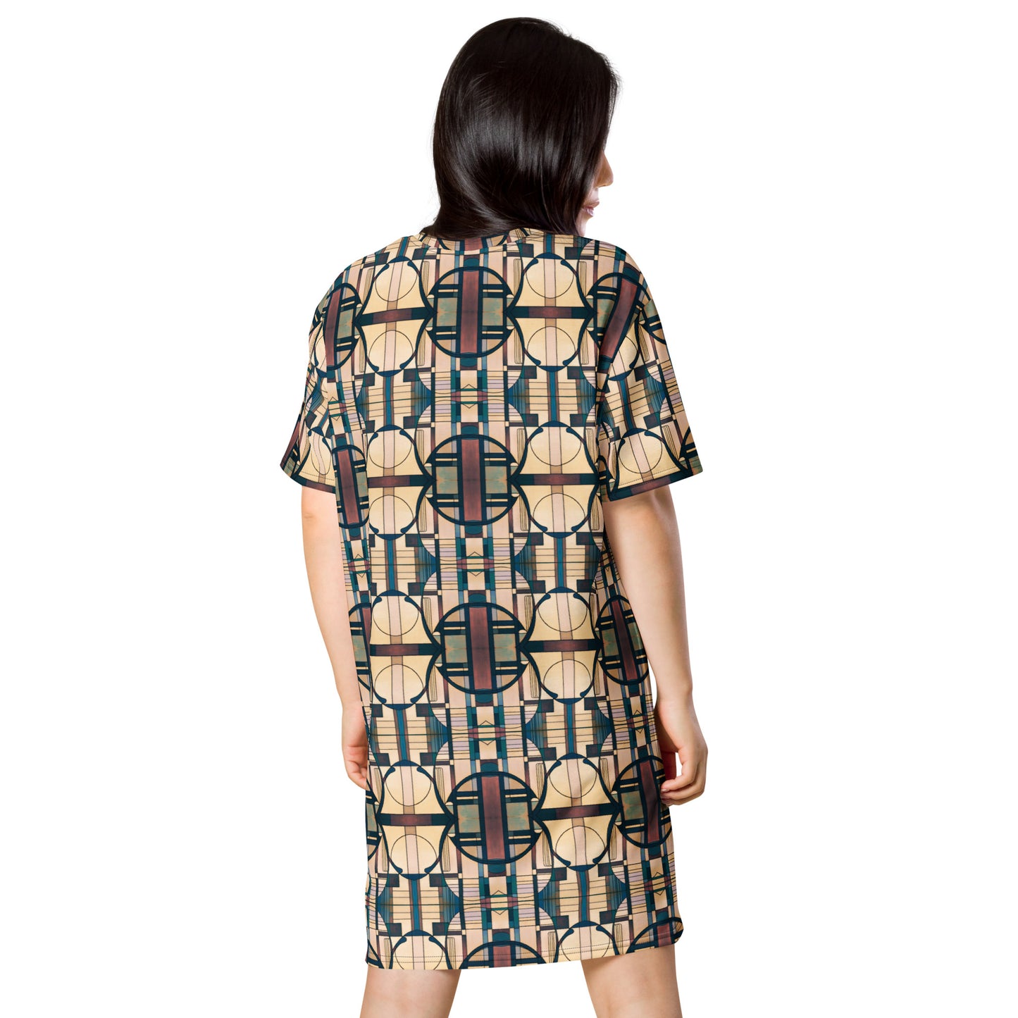 DMV 1140 Geo Boho T-shirt dress