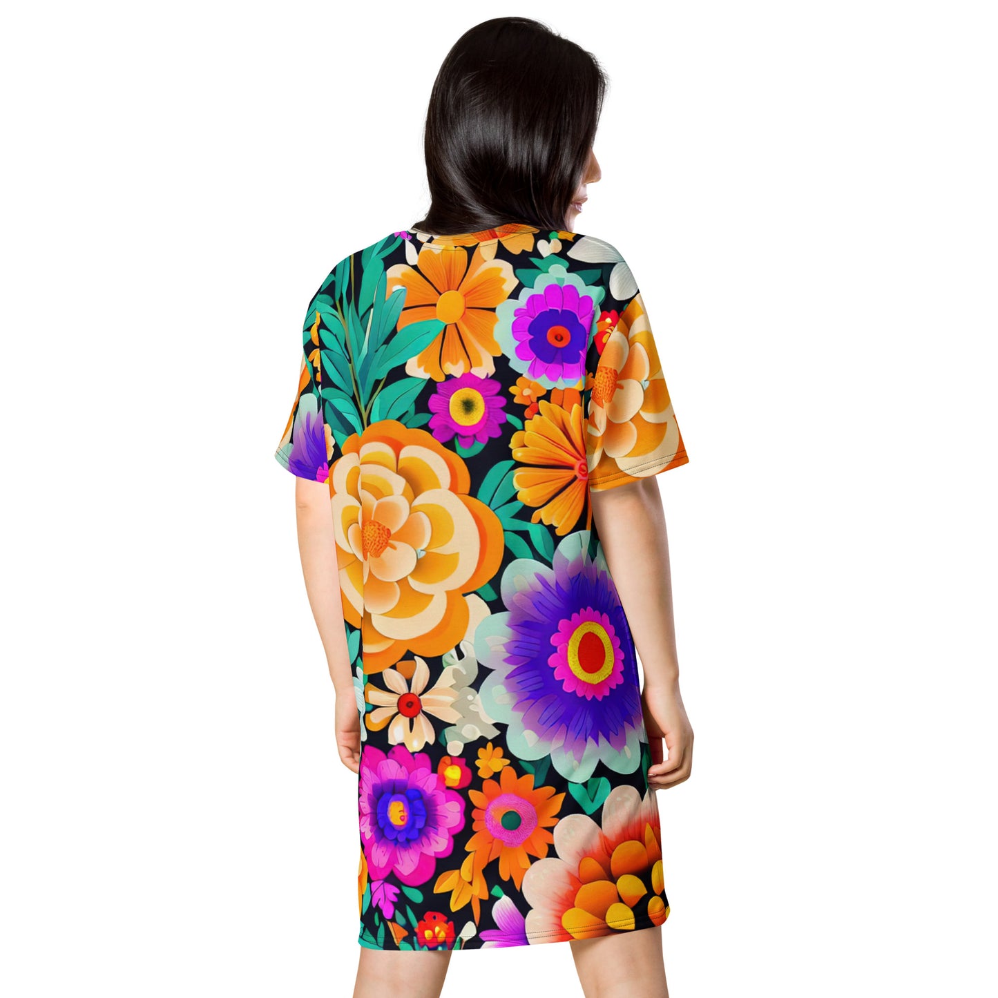 DMV 0552 Floral T-shirt dress