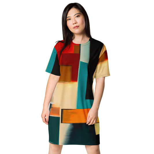 DMV 0282 Abstract Art T-shirt dress