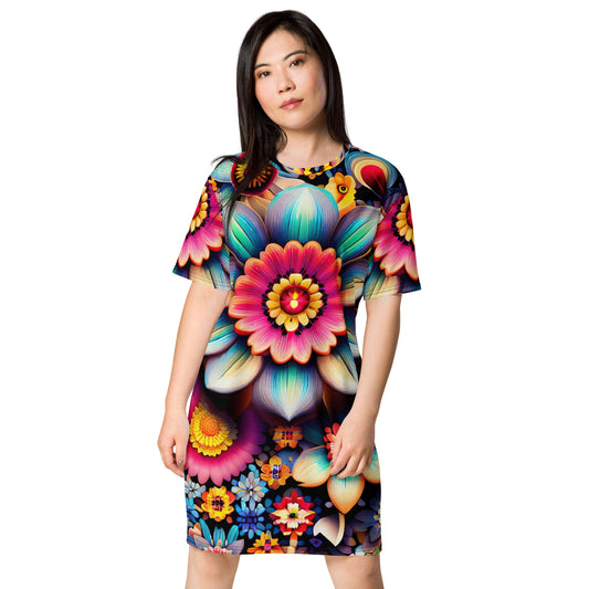 DMV 0219 Floral T-shirt dress