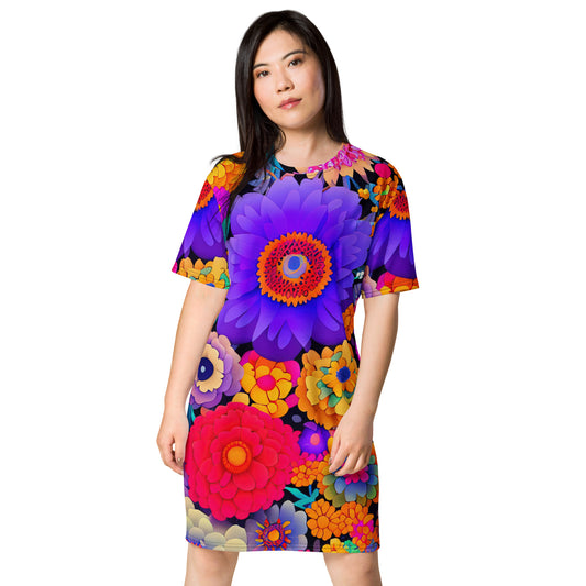 DMV 0220 Floral T-shirt dress