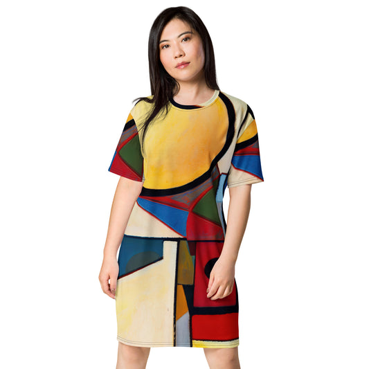 DMV 0209 Abstract Art T-shirt dress