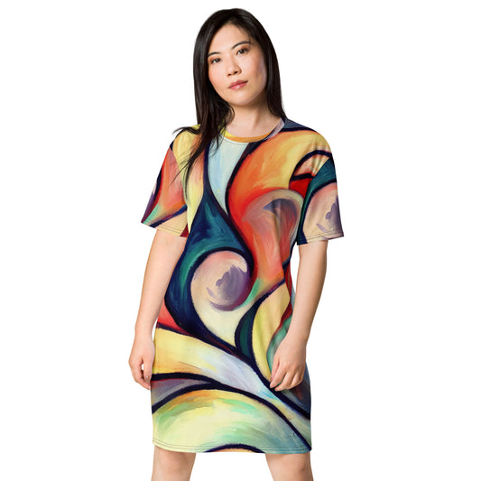 DMV 0277 Abstract Art T-shirt dress