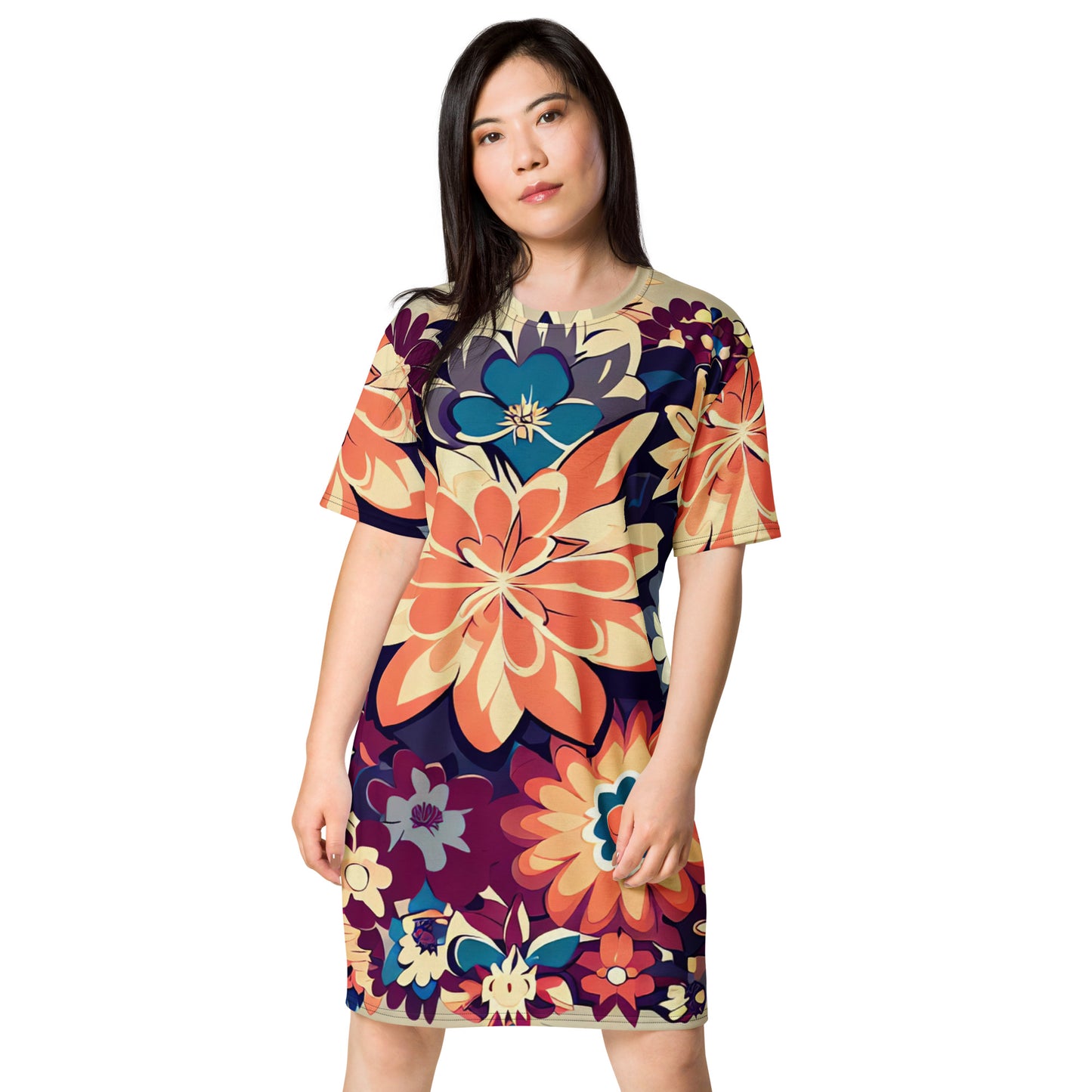 DMV 0253 Floral T-shirt dress