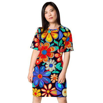 DMV 0257 Floral T-shirt dress