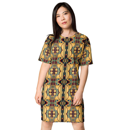 DMV 0224 Geo Boho T-shirt dress