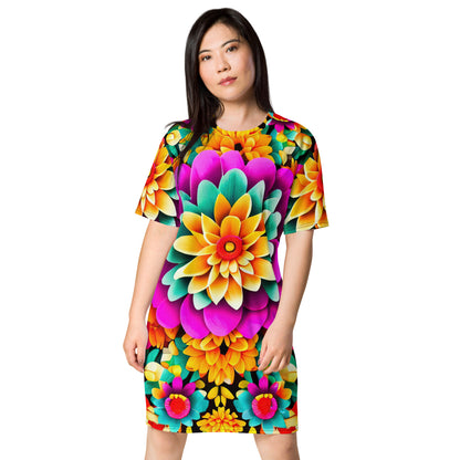 DMV 0250 Floral T-shirt dress