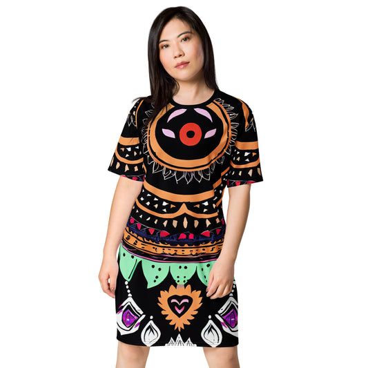 DMV 0180 Boho T-shirt dress