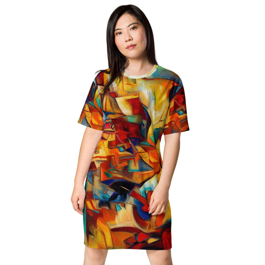 DMV 0416 Abstract Art T-shirt dress