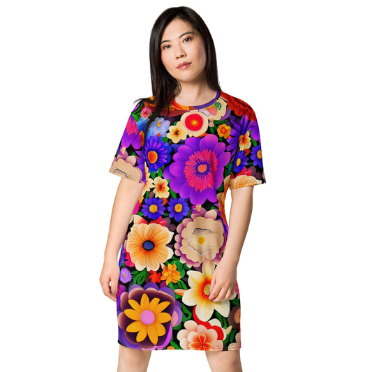 DMV 0309 Floral T-shirt dress