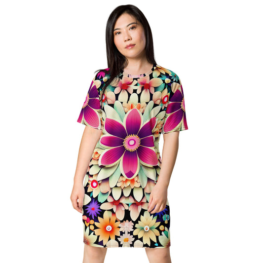 DMV 0307 Floral T-shirt dress