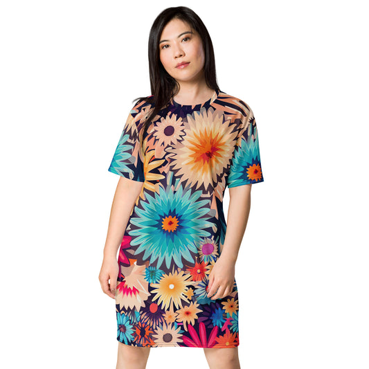 DMV 0404 Floral T-shirt dress