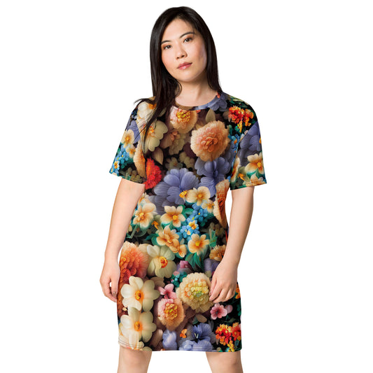 DMV 0302 Floral T-shirt dress