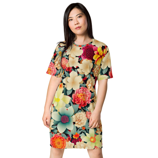 DMV 0260 Floral T-shirt dress