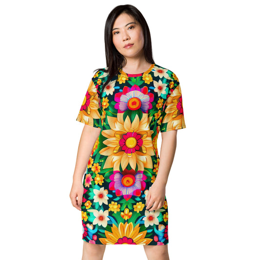 DMV 0193 Floral T-shirt dress