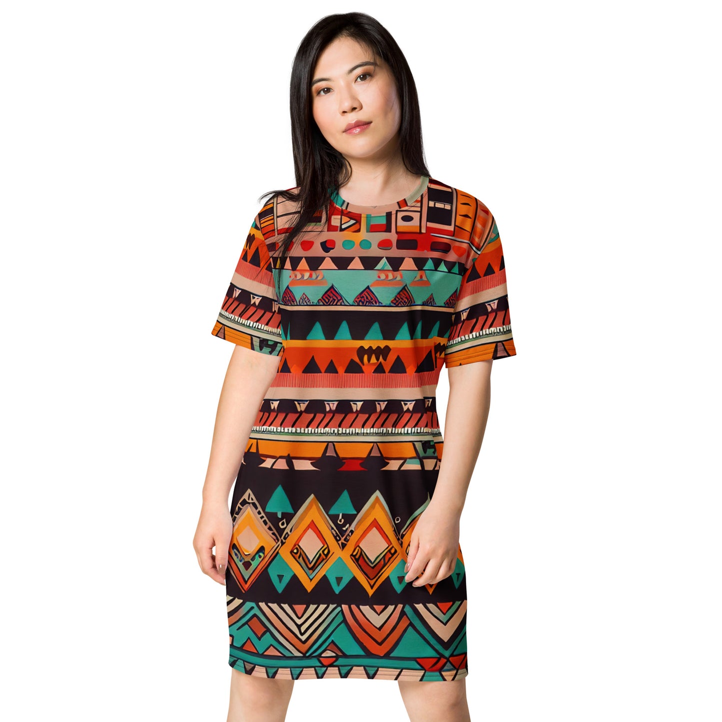 DMV 0415 Boho T-shirt dress