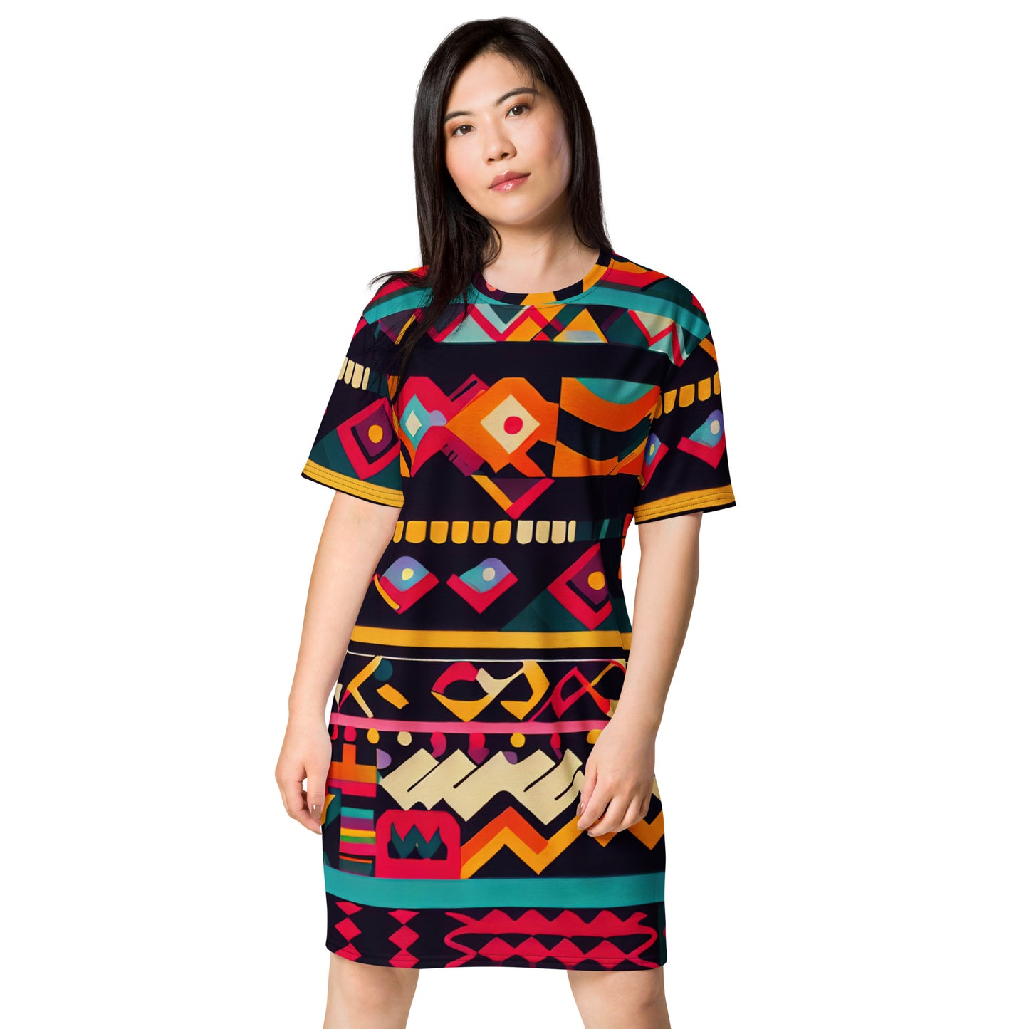 DMV 0409 Boho T-shirt dress