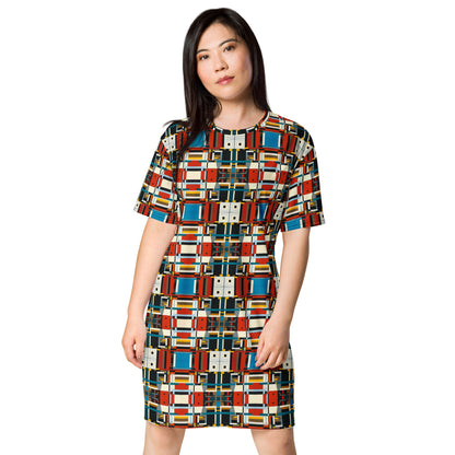 DMV 0410 Geo Boho T-shirt dress