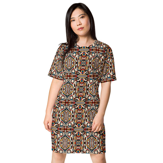 DMV 1349 Chic Boho T-shirt dress